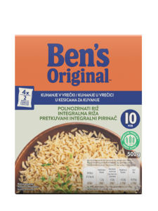 Riž Ben’s Original, polnozrnat, kuhanje v vrečki, 500 g