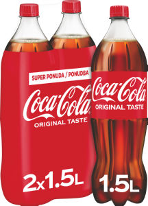 Coca cola, 2 x 1,5 l