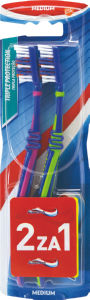 Zobna ščetka Aquafresh, Triple Protection Medium, 1+1