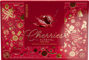 Praline Mieszko, s češnjo, v alkoholu, Xmass, 142 g