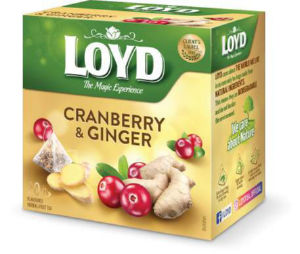 Čaj Loyd, brusnica, ingver, 40 g