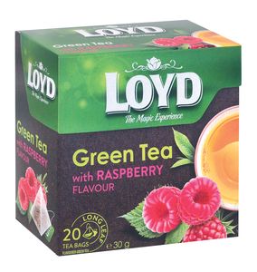 Čaj Loyd zeleni, malina, 30 g