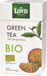 Čaj Bio Loyd, zeleni čaj z naravno aromo pomaranče, 30 g