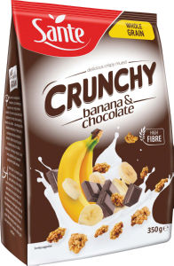 Kosmiči Sante, Crunchy, banana in čokolada, 350 g