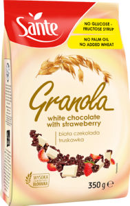 Kosmiči Sante, Granola, bela čokolada, jagoda, 350 g