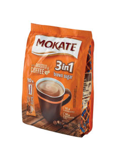 Kava Mokate instant 3v1, rjavi sladkor, 170g