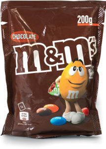 Bonboni draže M&M, z mlečno čokolado, 200 g