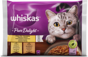 Whiskas mokra hrana za mačke, Pure Delight, perutninski izbor, 4 x 85 g