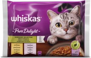 Whiskas mokra hrana za mačke, Pure Delight, mešani izbor, 4 x 85 g