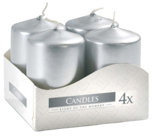 Sveča Advent, srebrna, 40×60, 4/1