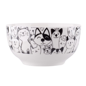 Skodelica Cat&Dog, porcelan, mix dekor, 13 cm, 400 ml