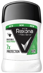 Dezodorant stick Rexona, men, invisible, fresh power, 50 ml