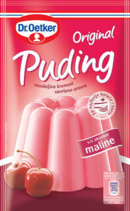 Puding Dr. Oetker, malina, 3 x 40 g