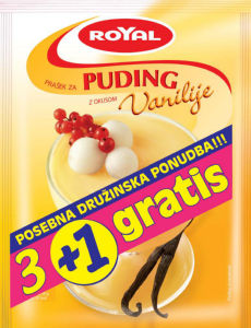Puding Royal, vanilija, 3 + 1 gratis, 4 x 40 g
