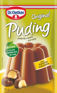 Puding Dr.Oetker, čokolada, z okusom banane, 50 g