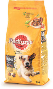 Pedigree Dry Small, piščanec, zelenjava, 2 kg