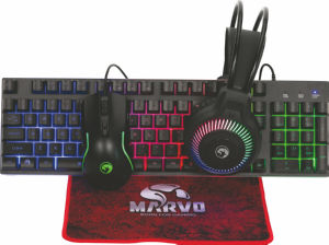 Set Marvo CM416 HR Combo, tipkovnica, miška, slušalke, podloga