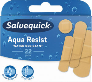 Obliži Salvequick, Aqua resist, mix, 22/1