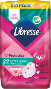 Higienski vložki Libresse, Ultra Long Wing, 22/1