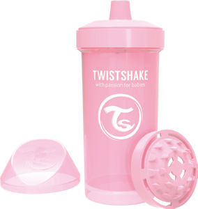 Lonček Twistshake, Kid cup, roza, 360ml