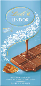 Čokolada mlečna, Lindt, Lindor, slana karamela, 100 g