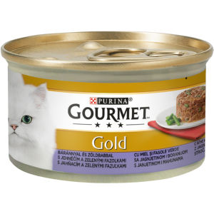 Hrana za mačke Gourment gold, jagnjetina in raca, 85g