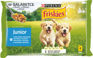 Friskies Junior hrana za pse v želeju, 4x100g