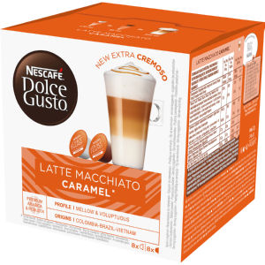 Napitek Nescafe Dolce Gusto, Latte Macchiato Caramel, v kapsulah, 145,6 g