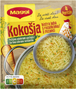 Juha Maggi, instant, kokošja, z rezanci, 58 g