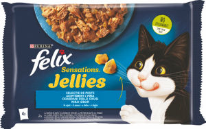 Felix Sensations za mačke mokra hrana, ribe, 4 x 85 g