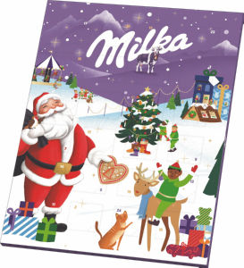 Koledar adventni Milka, mlečna čokolada, 90 g