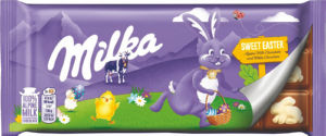 Čokolada mlečna Milka, tablica velika noč, 92 g