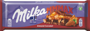 Mlečna čokolada Milka, mandlji in karamela, 300 g