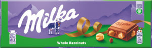 Mlečna čokolada Milka, celi lešniki, 250 g