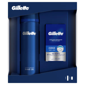 Darilni set Gillette,  Fusion sensitive gel 200ml+aftershave 50ml