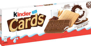 Piškot Kinder cards, z mleč.in kakavovim polnilom, 128 g