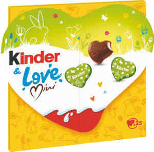 Čokolada mlečna Kinder, Love mini, 107 g