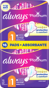 Higienski vložki Always ultra, Platinum, norm.+, 16/1