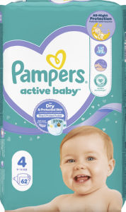 Plenice Pampers, S4, 9-14 kg, 62/1