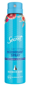 Deodorant v spreju Secret, ženski, Rosewater, 150ml