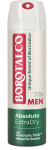 Deodorant Borotalco, Absolute Extra Dry Unique Scent, sprej, 150 ml