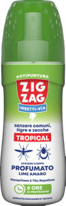 Repelent Zig Zag, Tropical, sprej proti komarjem in klopom, limeta, 100 ml