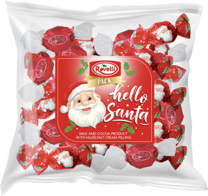 Vrečka Rovelli, hello Santa, mlečno kakavovi bonboni, 300 g