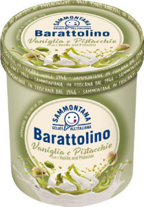 Sladoled Sammontana, Barattolino, vanilija in pistacija, 500 g