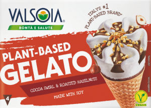 Sladoledni kornet desert soja, čok.preliv, 4 x 75 g
