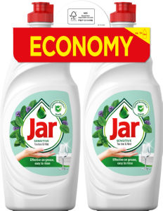 Detergent Jar, Sensitive, Tea Tree & Mint, 2 x 750 ml