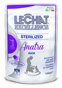 Lechat Excellence mokra hrana za sterilizirane mačke, raca, 100 g