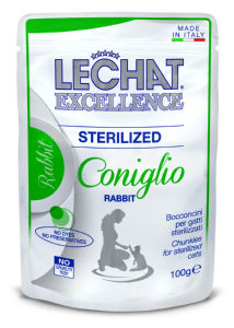 Lechat Excellence mokra hrana za sterilizirane mačke, zajec, 100 g