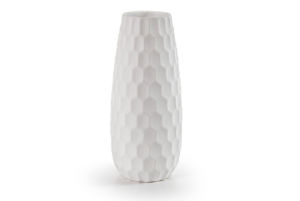Vaza Cre, keramična, bela, 26 cm