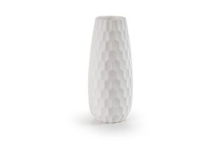 Vaza Cre, keramična, bela, 18 cm